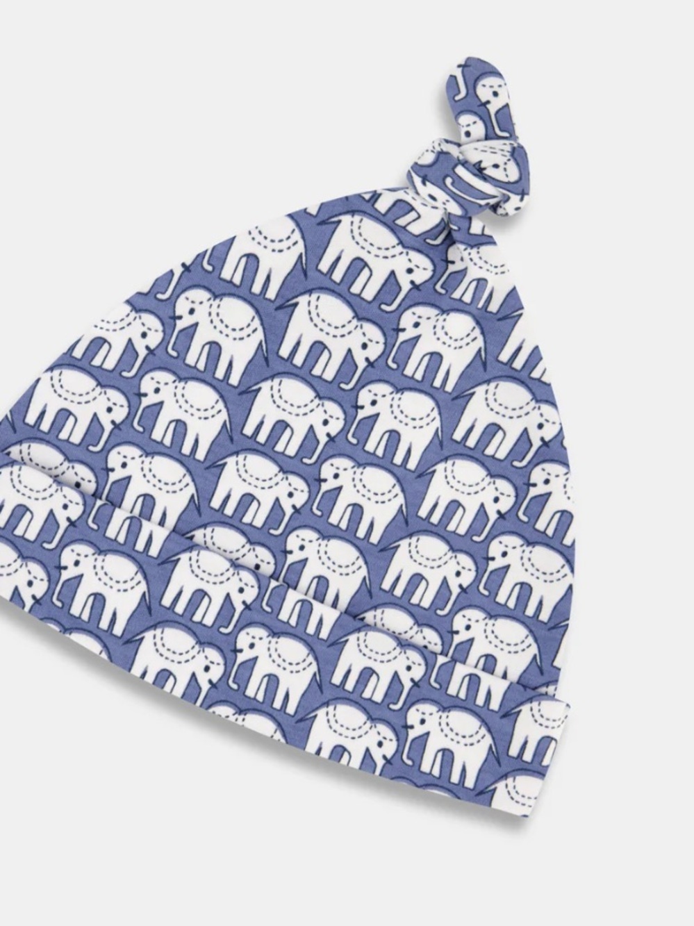 Roller Rabbit Baby Hat in Blue Elephant Print One Size Like New